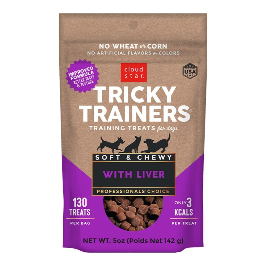 Cloud Star Tricky Trainers Soft & Chewy Dog Training Treats Liver 5-oz
