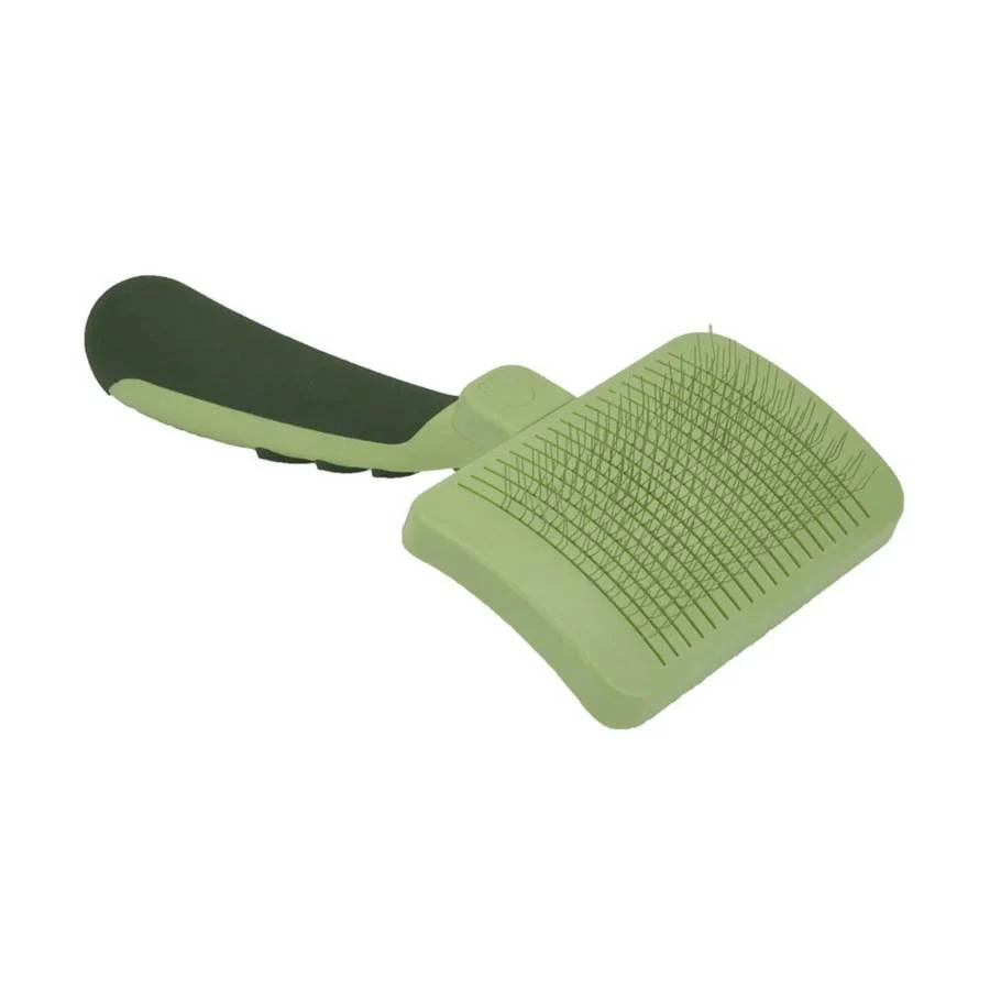 Coastal Safari Cat Self-Cleaning Slicker Brush Green One Size