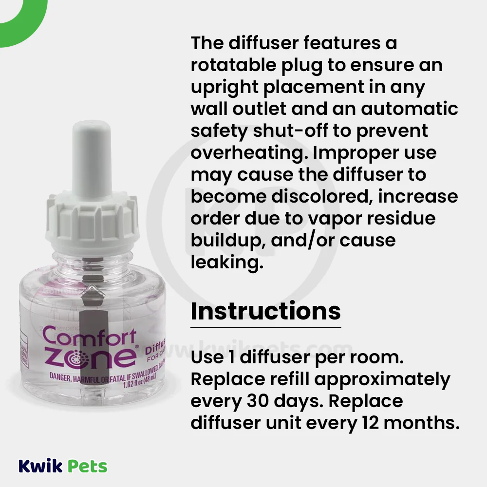 Comfort Zone Cat Calming Diffuser Refill 60 Day Use 2 Count 48-ml - Image 5