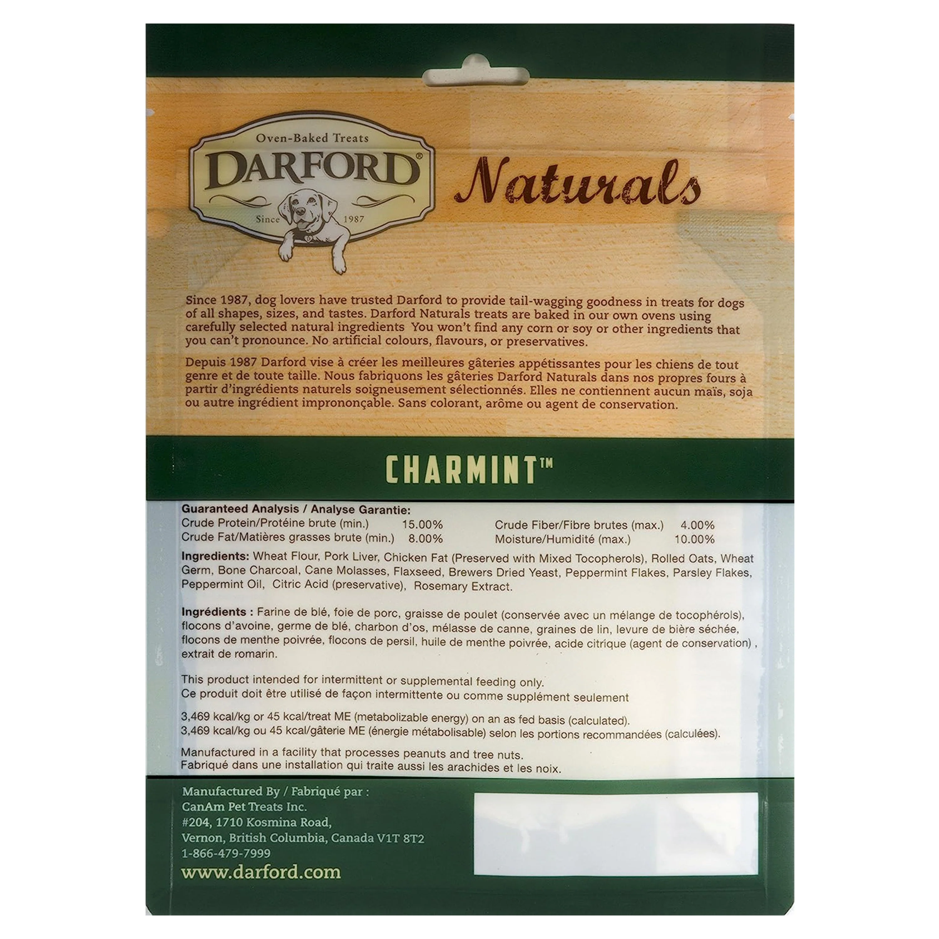 Darford Natural CharMint Biscuits Dog Treats Regular 14-oz - Image 2
