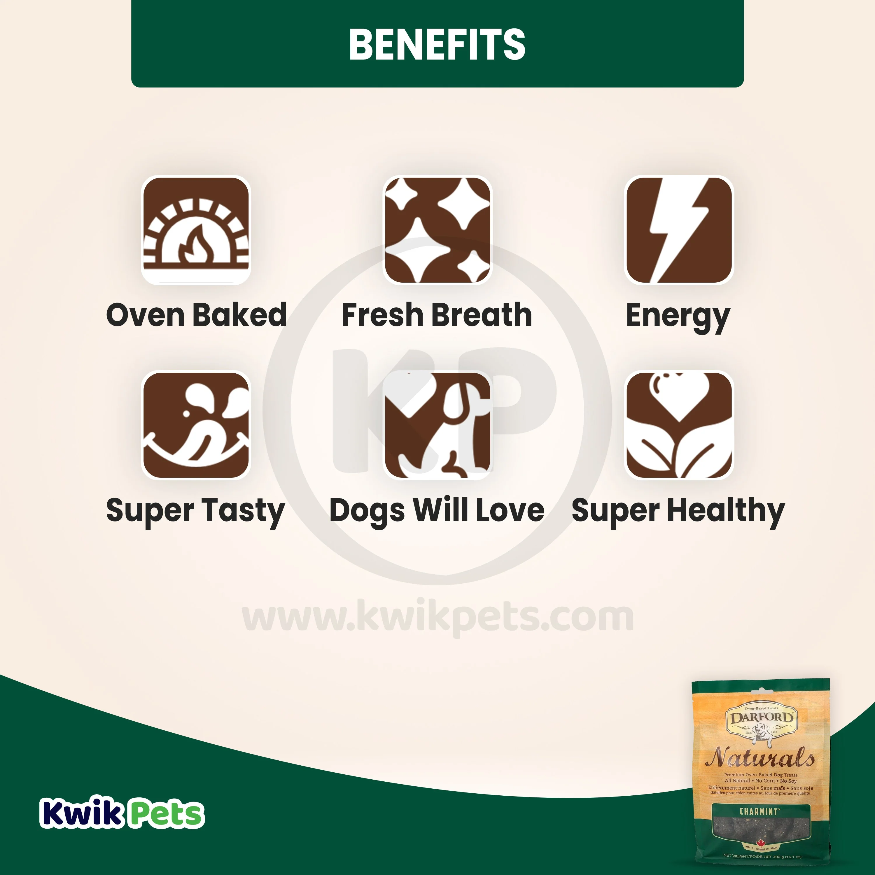 Darford Natural CharMint Biscuits Dog Treats Regular 14-oz - Image 4