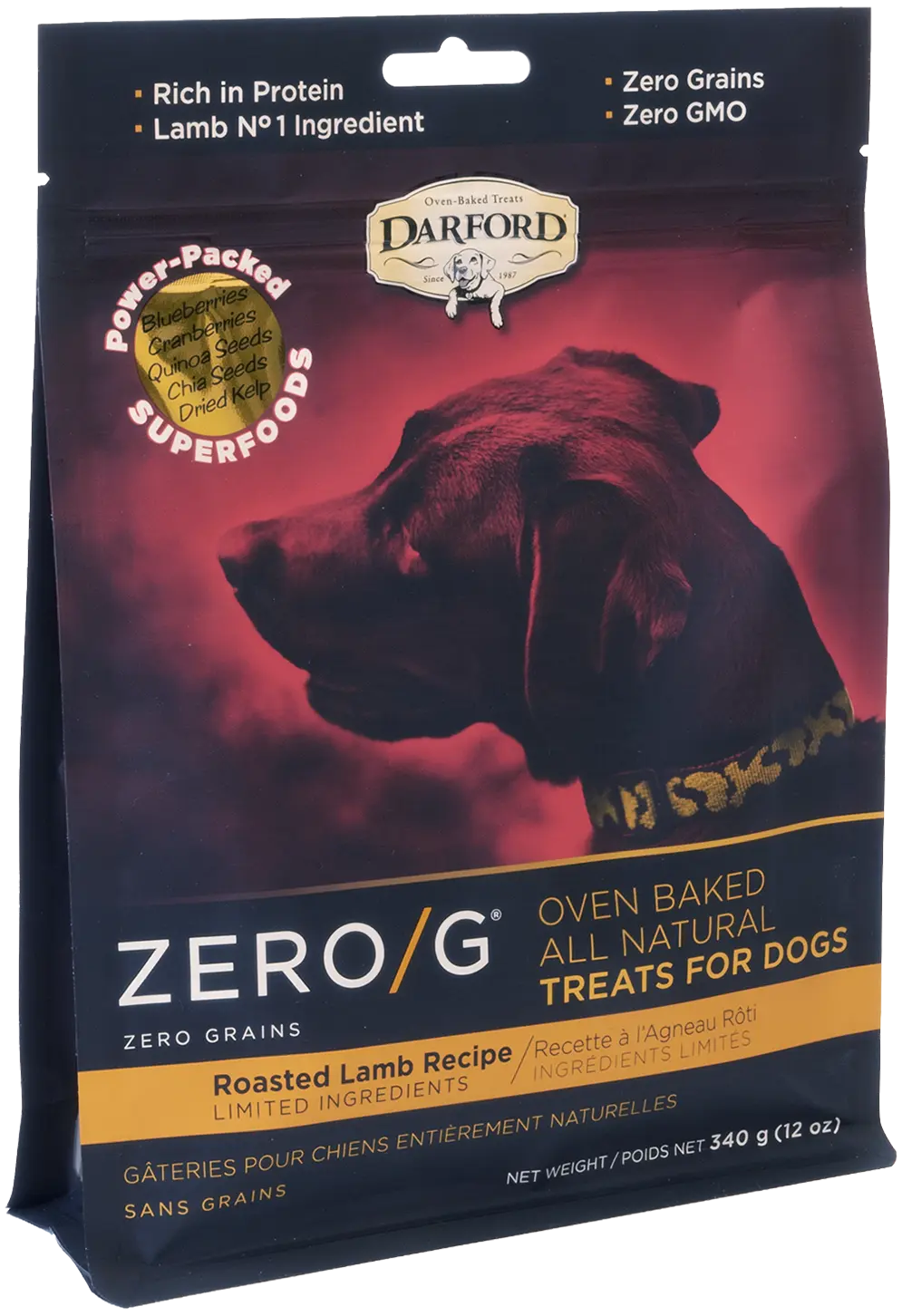 Darford Zero/G Grain-Free Roasted Lamb Dog Treats 12-oz