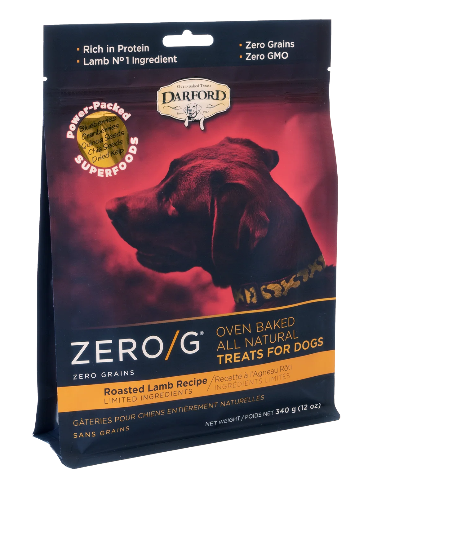 Darford Zero/G Grain-Free Roasted Lamb Dog Treats 12-oz - Image 3