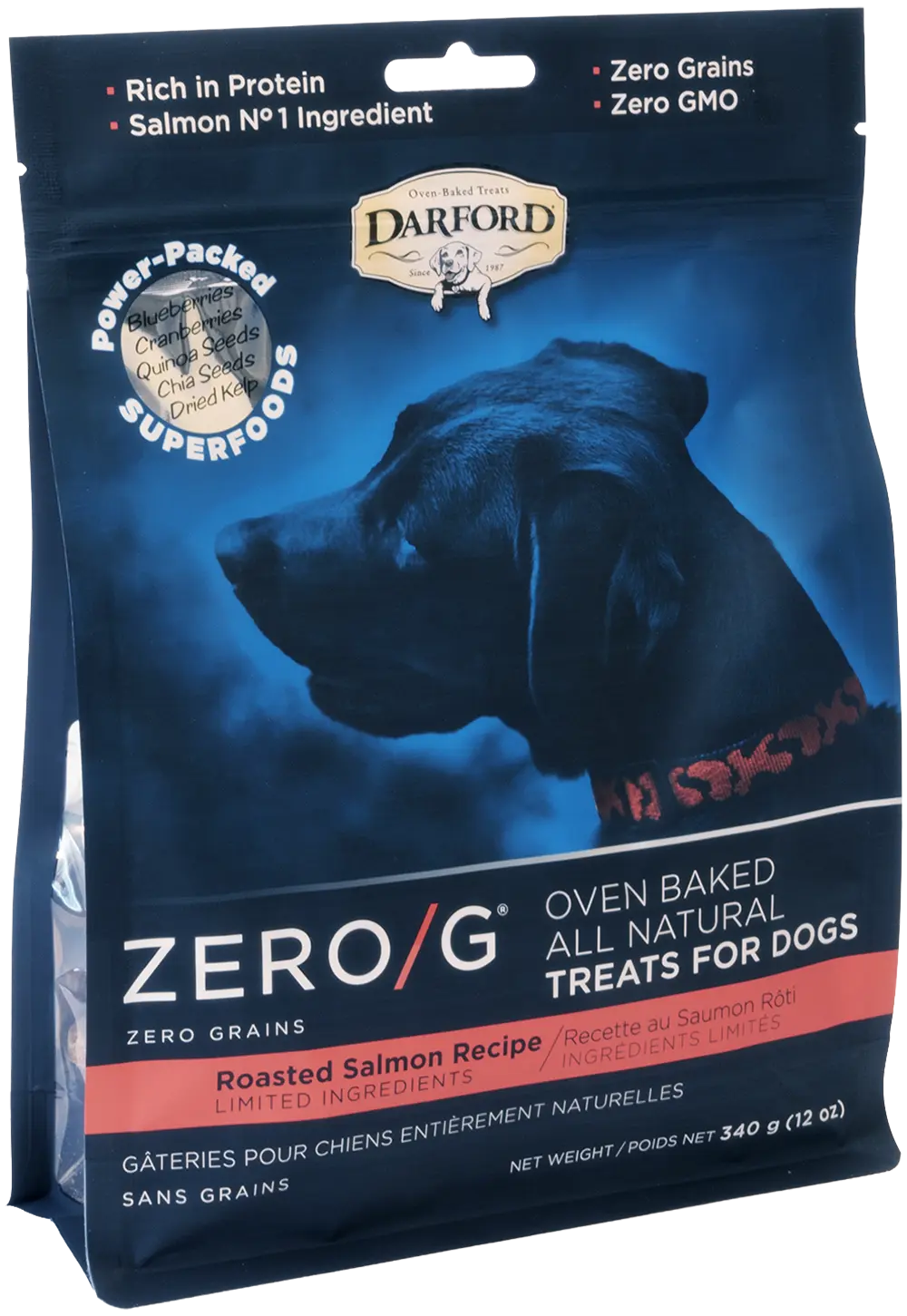 Darford Zero/G Grain-Free Roasted Salmon Dog Treats 12-oz