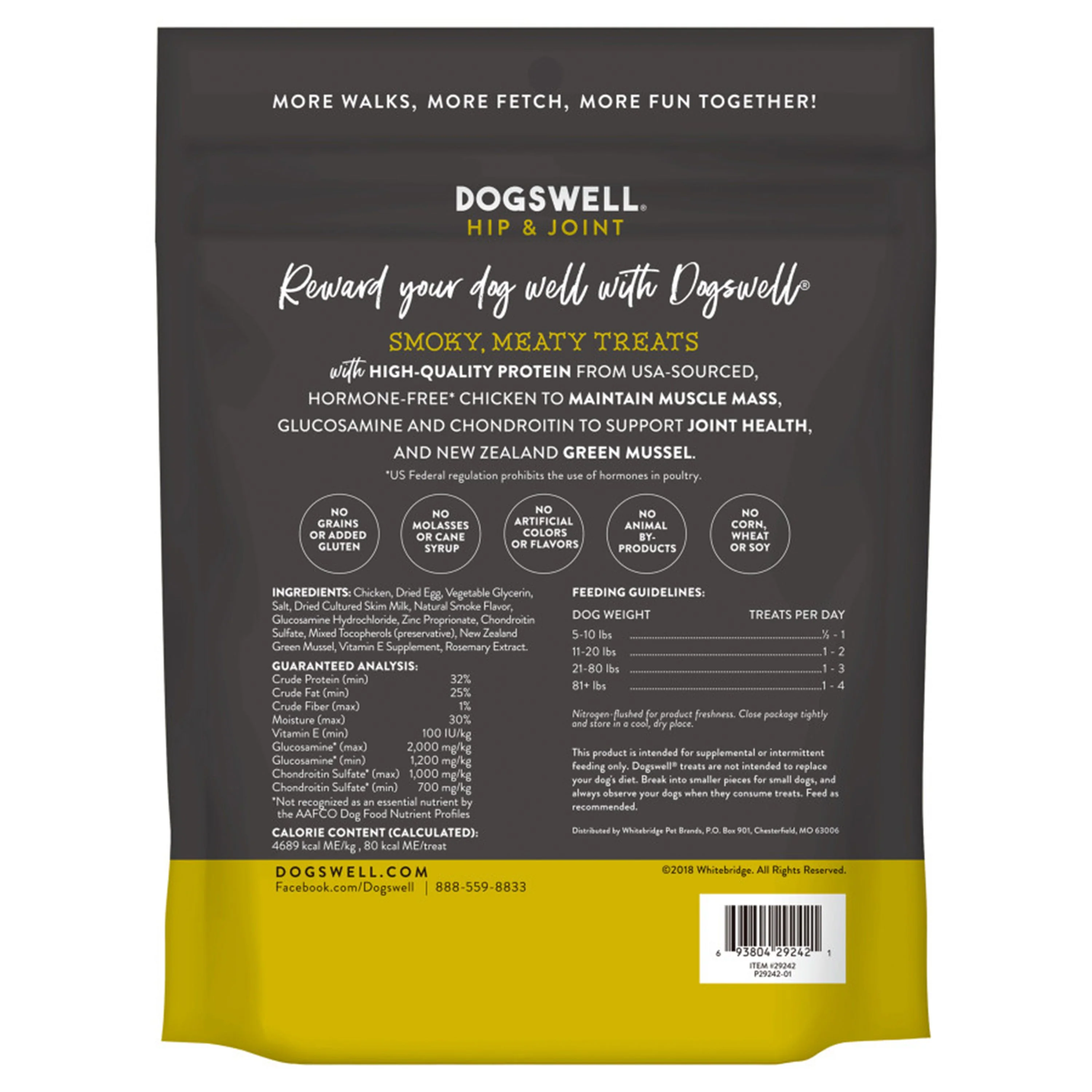 Dogswell Hip & Joint Grillers Grain-Free Dog Treats Chicken 12-oz - Image 2