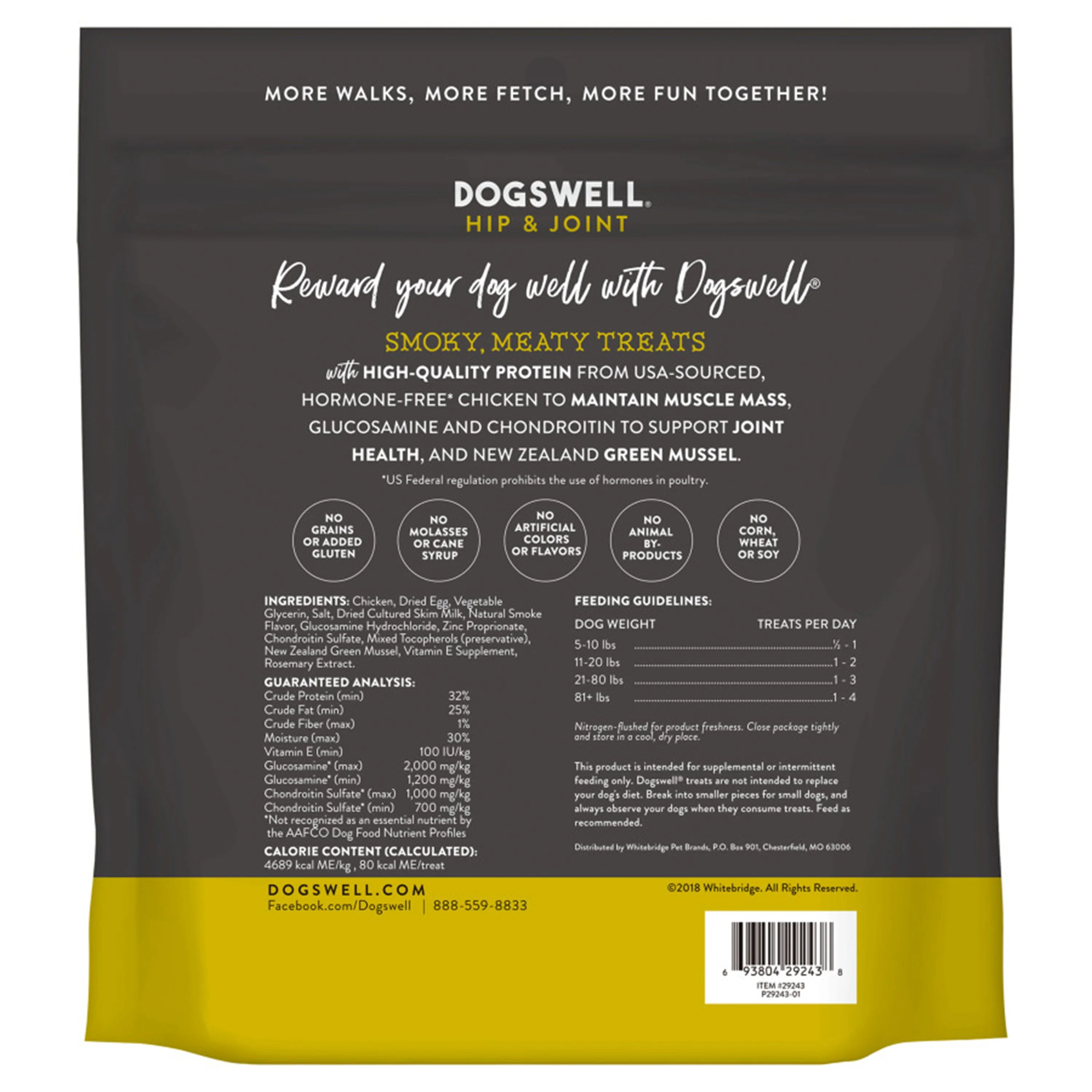 Dogswell Hip & Joint Grillers Grain-Free Dog Treats Chicken 24-oz - Image 2