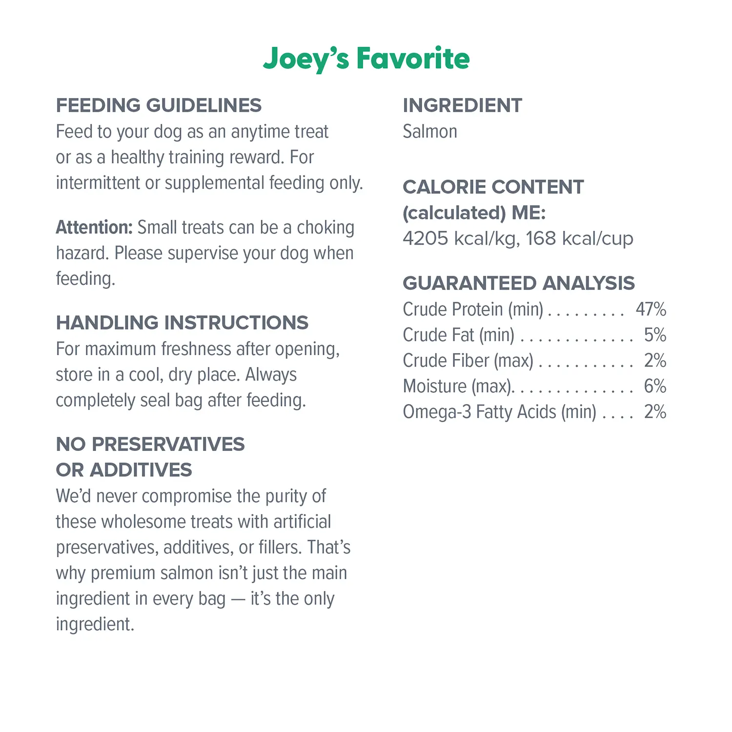Dr. Marty Joey's Favorite Freeze-Dried Dog Treats Salmon 4-oz - Image 4