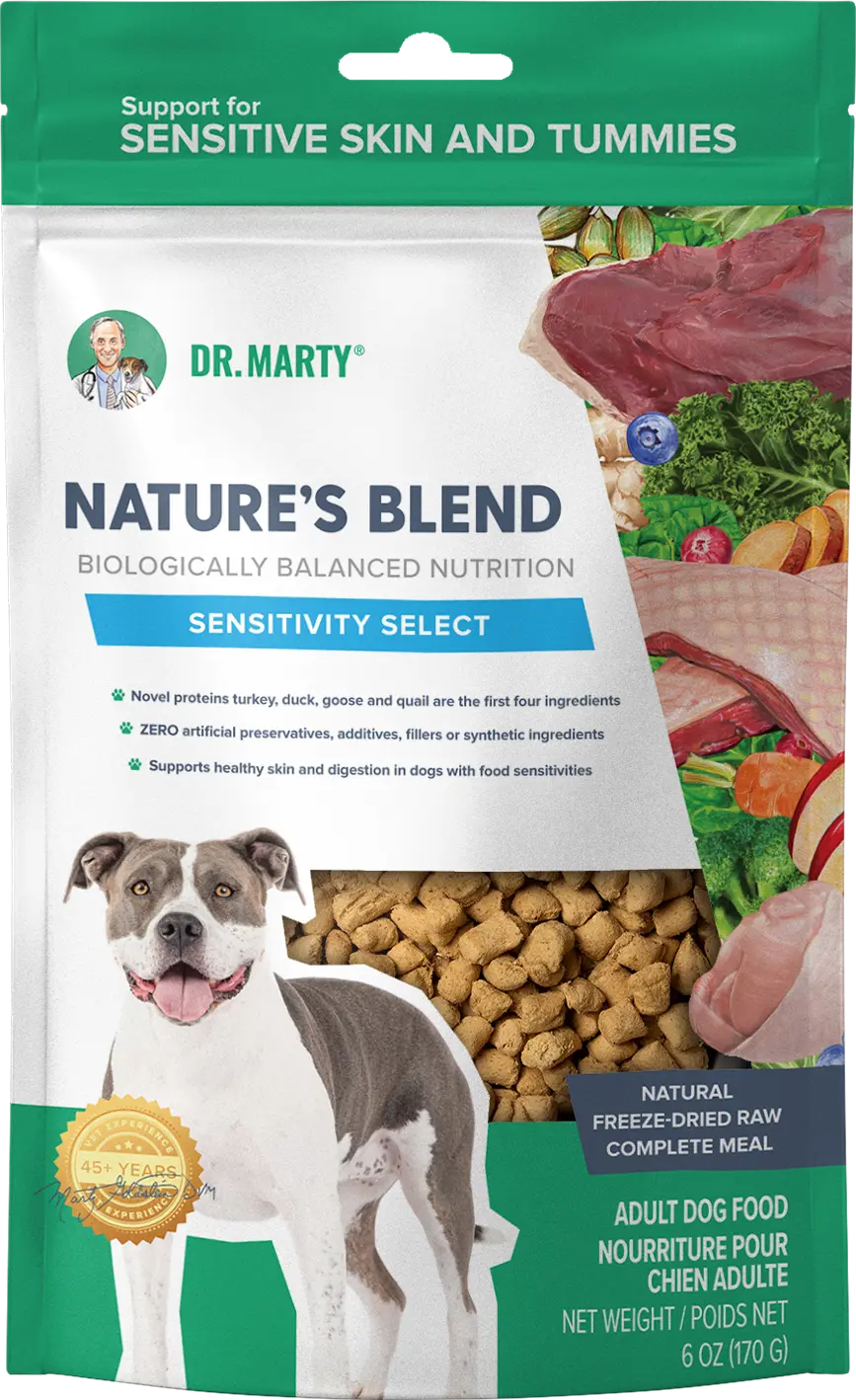 Dr. Marty Nature's Blend Sensitivity Select Freeze-Dried Raw Adult Dog Food 6-oz