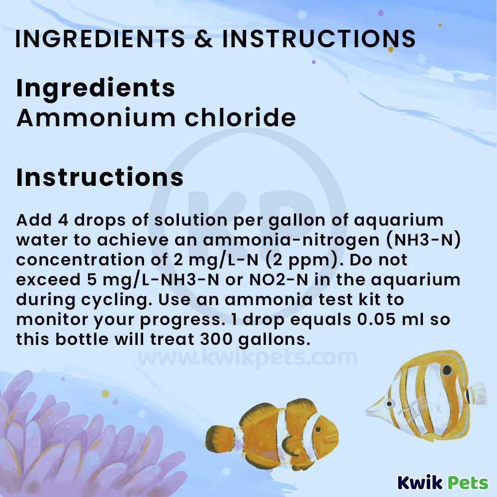 Dr. Tim's Aquatics Ammonium Chloride Solution for Fishless Cycling 2-oz - Image 4