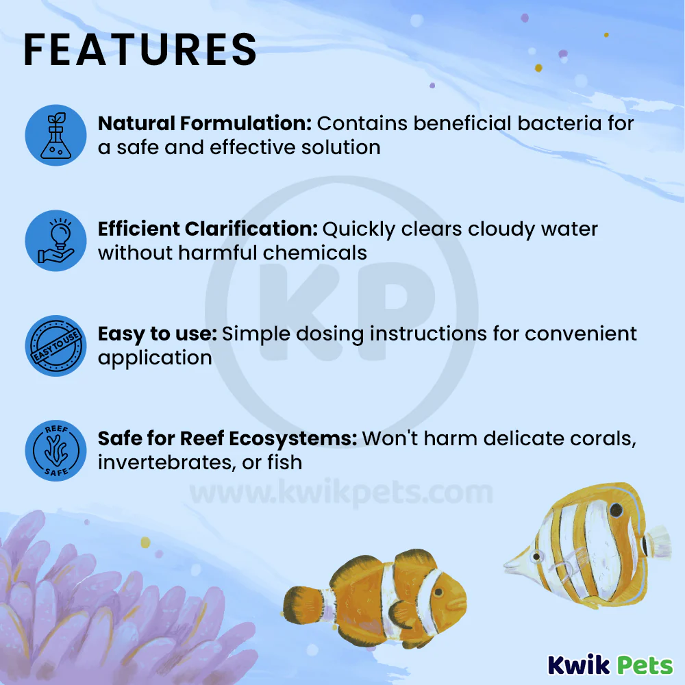 Dr. Tim's Aquatics Clear-UP Natural Water Clarifier for Reef Aquarium 8-oz - Image 2