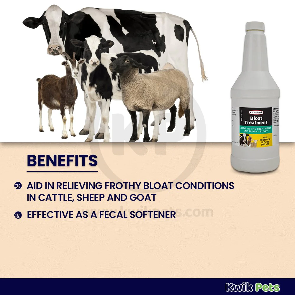 Durvet Bloat Treatment for Cattle Sheep & Goats 12-oz - Image 2