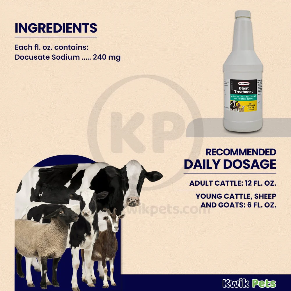 Durvet Bloat Treatment for Cattle Sheep & Goats 12-oz - Image 3