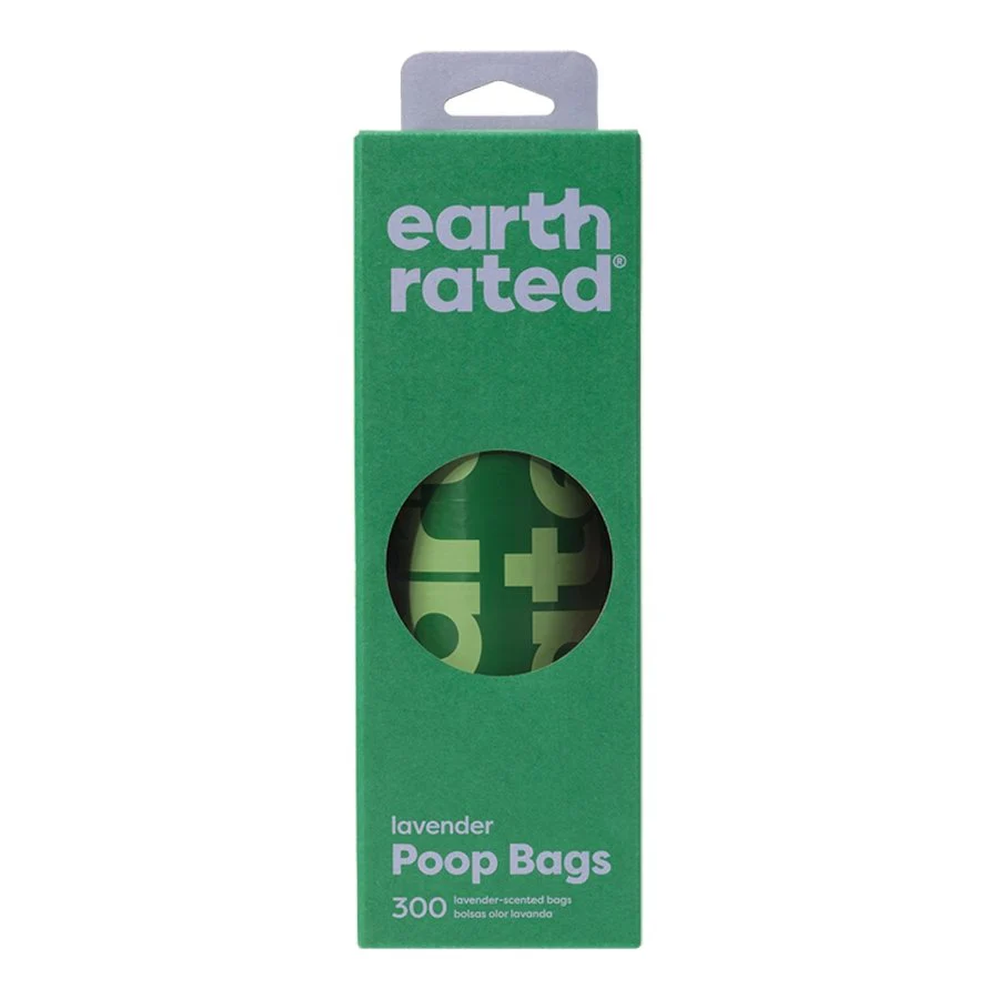 Earth Rated Lavender Scented Dog Poop Bag on Refill Rolls 300 Count