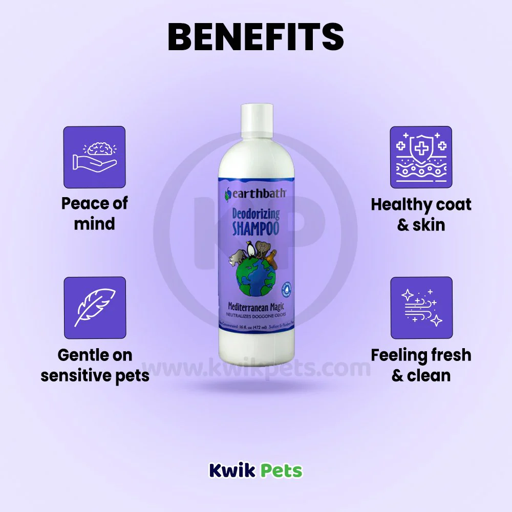 Earthbath Deodorizing Shampoo for Dogs Mediterranean Magic 16-oz - Image 4