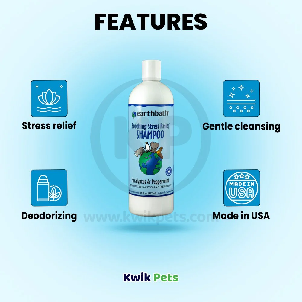 Earthbath Soothing Stress Relief Pet Shampoo Eucalyptus & Peppermint 128-oz - Image 3