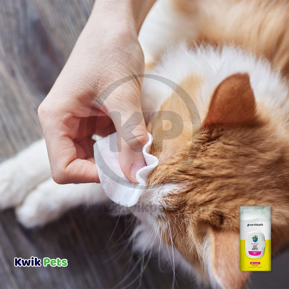 Earthbath Hypo-Allergenic Cat Grooming Wipes Fragrance Free 100 Count - Image 5