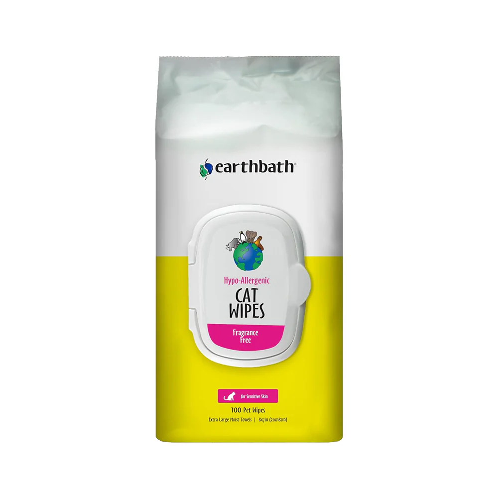 Earthbath Hypo-Allergenic Pet Grooming Wipes Fragrance Free 100 Count