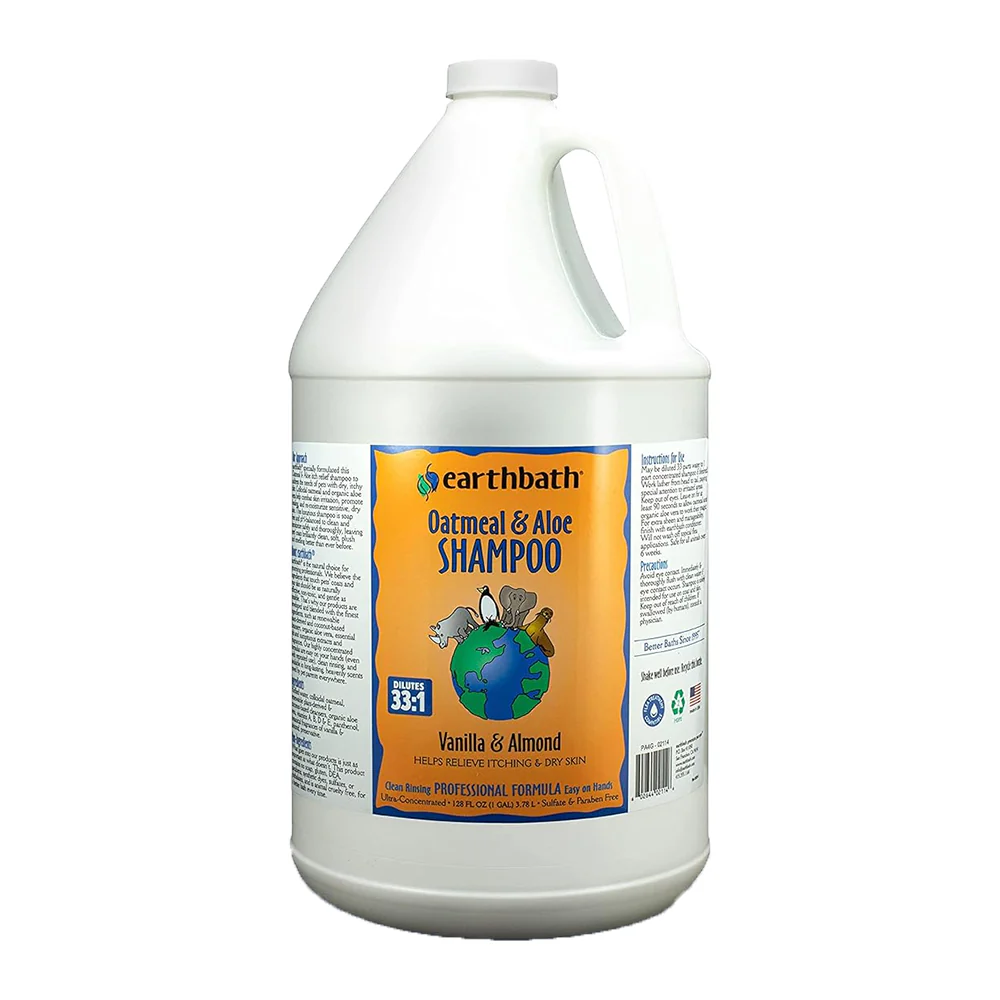Earthbath Oatmeal & Aloe Pet Shampoo Vanilla & Almond 128-oz