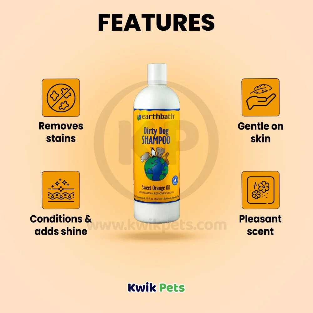 Earthbath Dirty Dog Shampoo Sweet Orange Oil 16-oz - Image 3
