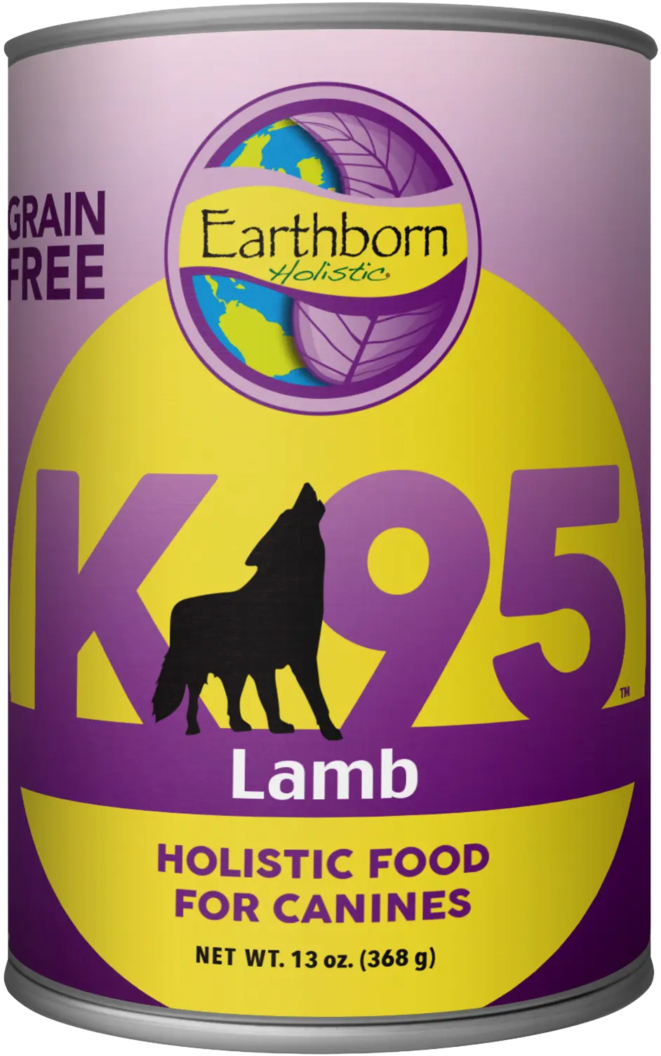 Earthborn Holistic K95 Grain-Free Meat Protein Wet Dog Food Lamb 13-oz