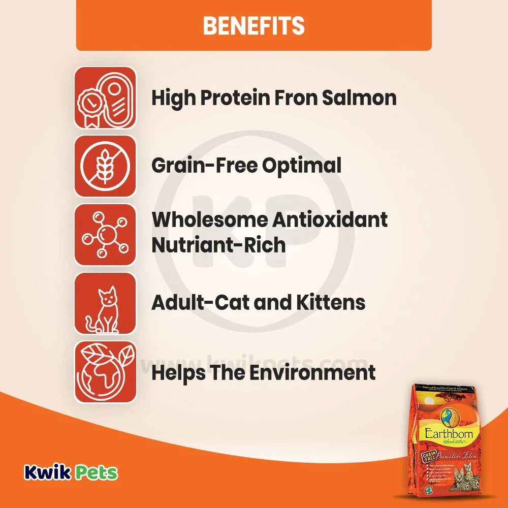 Earthborn Holistic Primitive Feline Grain-Free Dry Cat Food 5-lb - Image 4