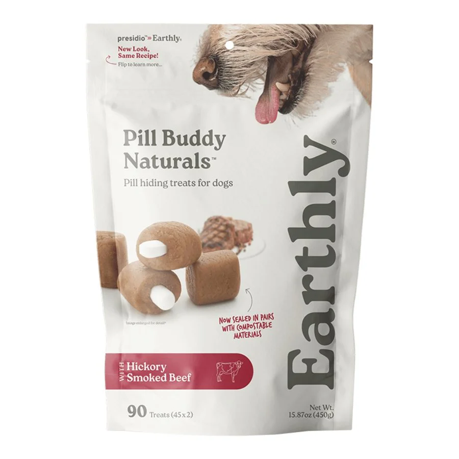 Earthly Pill Buddy Naturals Soft & Chewy Dog Treats Smoked Beef 90 Count 15.87-oz