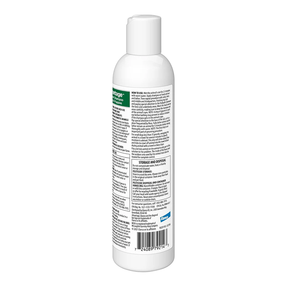 Elanco Advantage Flea & Tick Shampoo for Dogs & Puppies 8-oz - Image 2