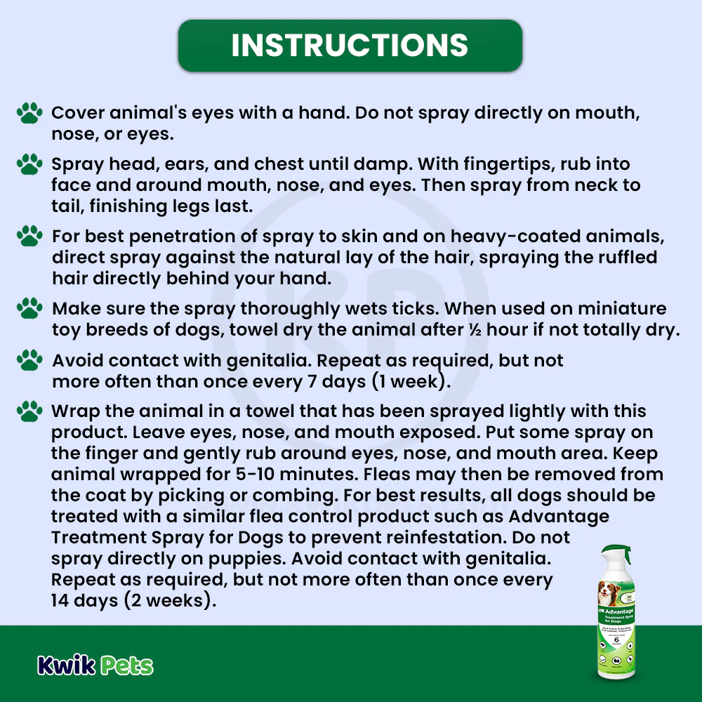 Elanco Advantage Flea & Tick Treatment Spray for Dogs 15-oz - Image 4