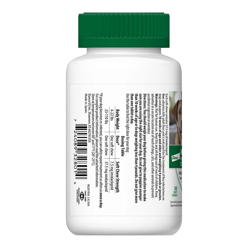 Elanco Advantus Oral Flea Treatment Soft Chews for Large Dogs 23-110 lbs 30 Count - Image 2