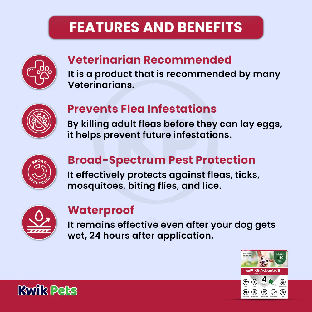 Elanco K9 Advantix II 4-Month Supply Topical Flea, Tick & Mosquito Treatment & Prevention for Small Dogs 4-10 lbs - Image 3