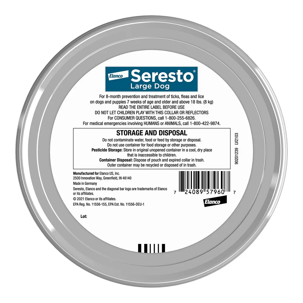 Elanco Seresto Flea & Tick Treatment & Prevention Collar for Large Dogs Over 18 lbs - Image 2