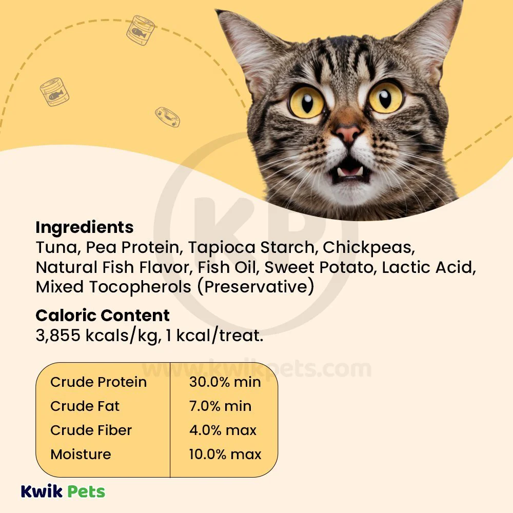 Emerald Pet Wholly Fish! Chicken-Free Feline Crunchy Cat Treats Tuna Recipe 3-oz - Image 4