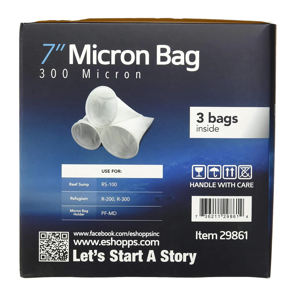 Eshopps 300 Micron Round Filter Sock White 7-in 3 Count - Image 2