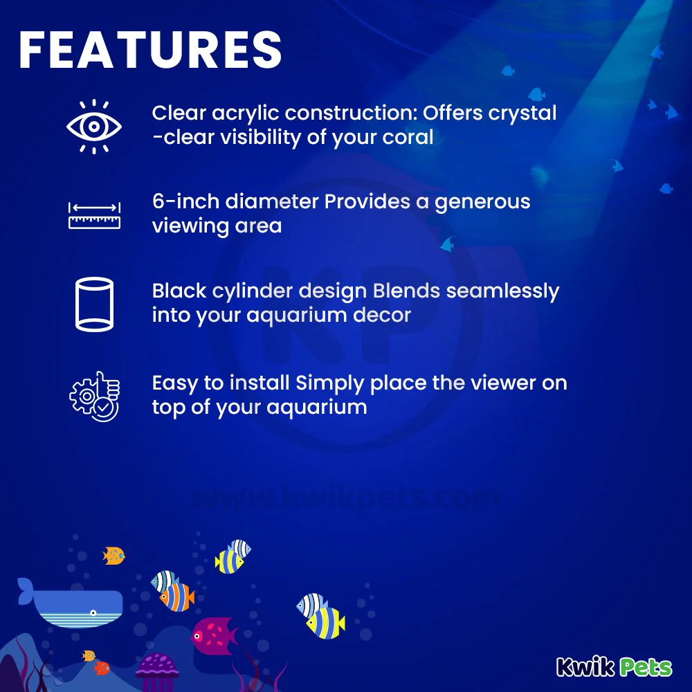 Eshopps Super Spy Acrylic Coral Viewer for Aquarium Medium 6‑in - Image 2