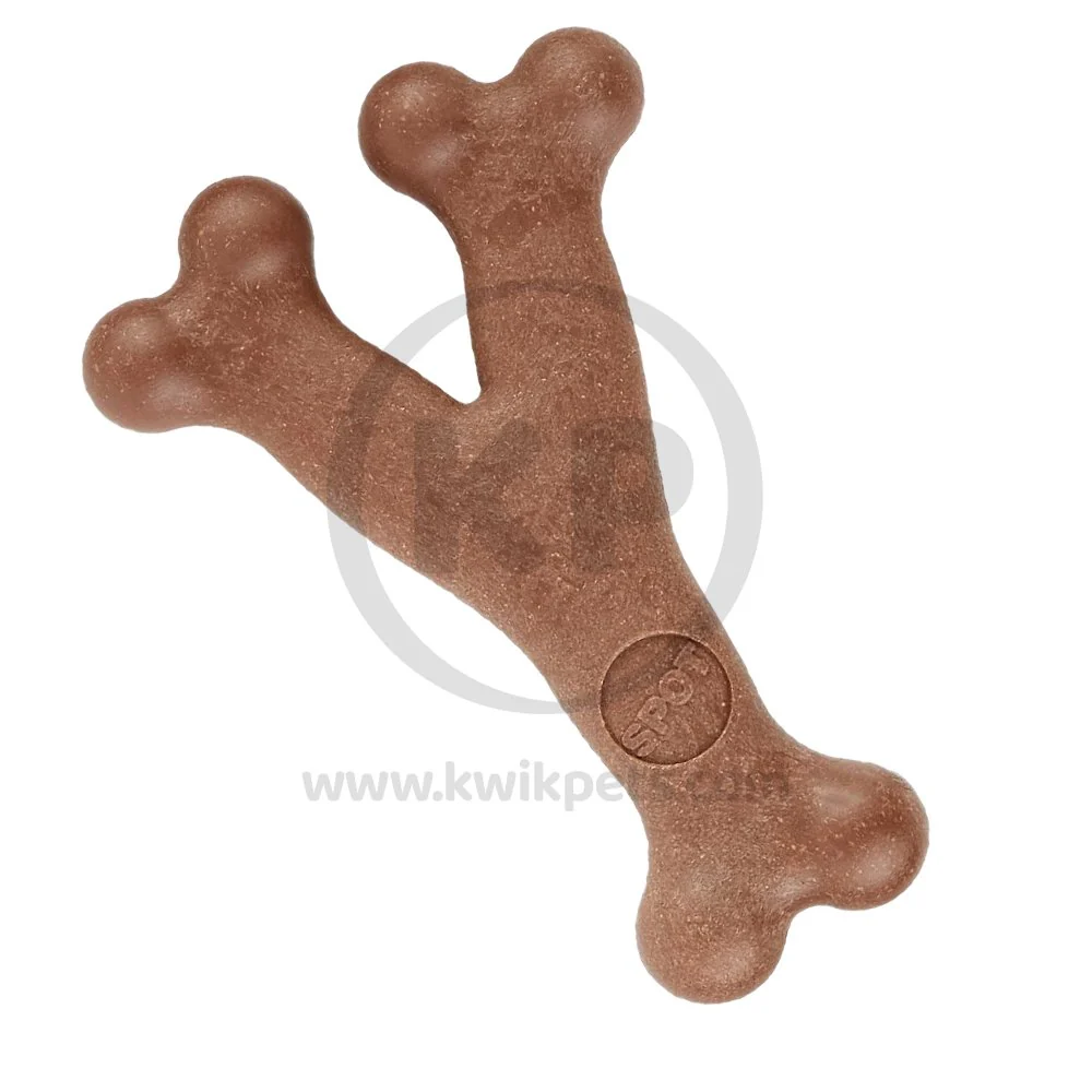 Spot Bam-Bones Wish Bone Dog Chew Toy Bacon Large 7-in - Image 5