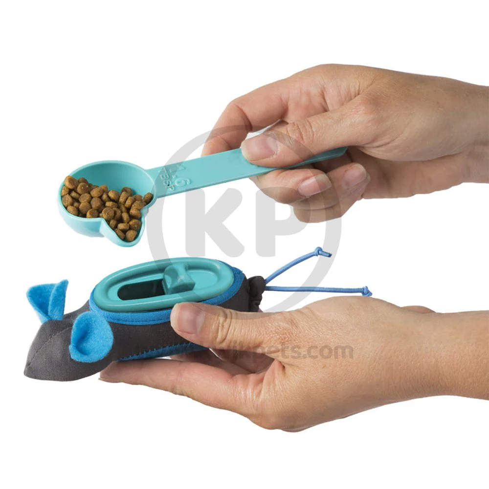 Doc & Phoebe's The Hunting Snacker Interactive Cat Feeder Toy Black & Blue 3.5-in - Image 6