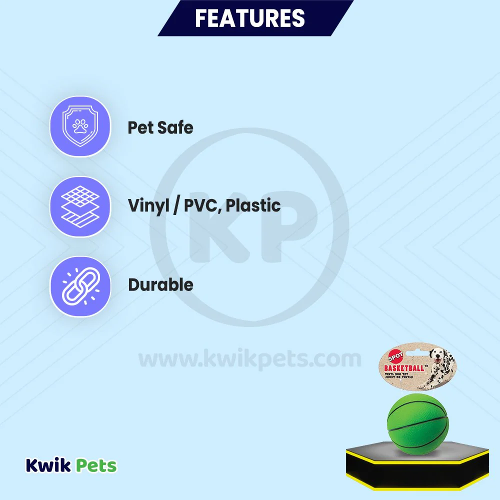 Spot Basketball Dog Toy Assorted 3-in - Image 3