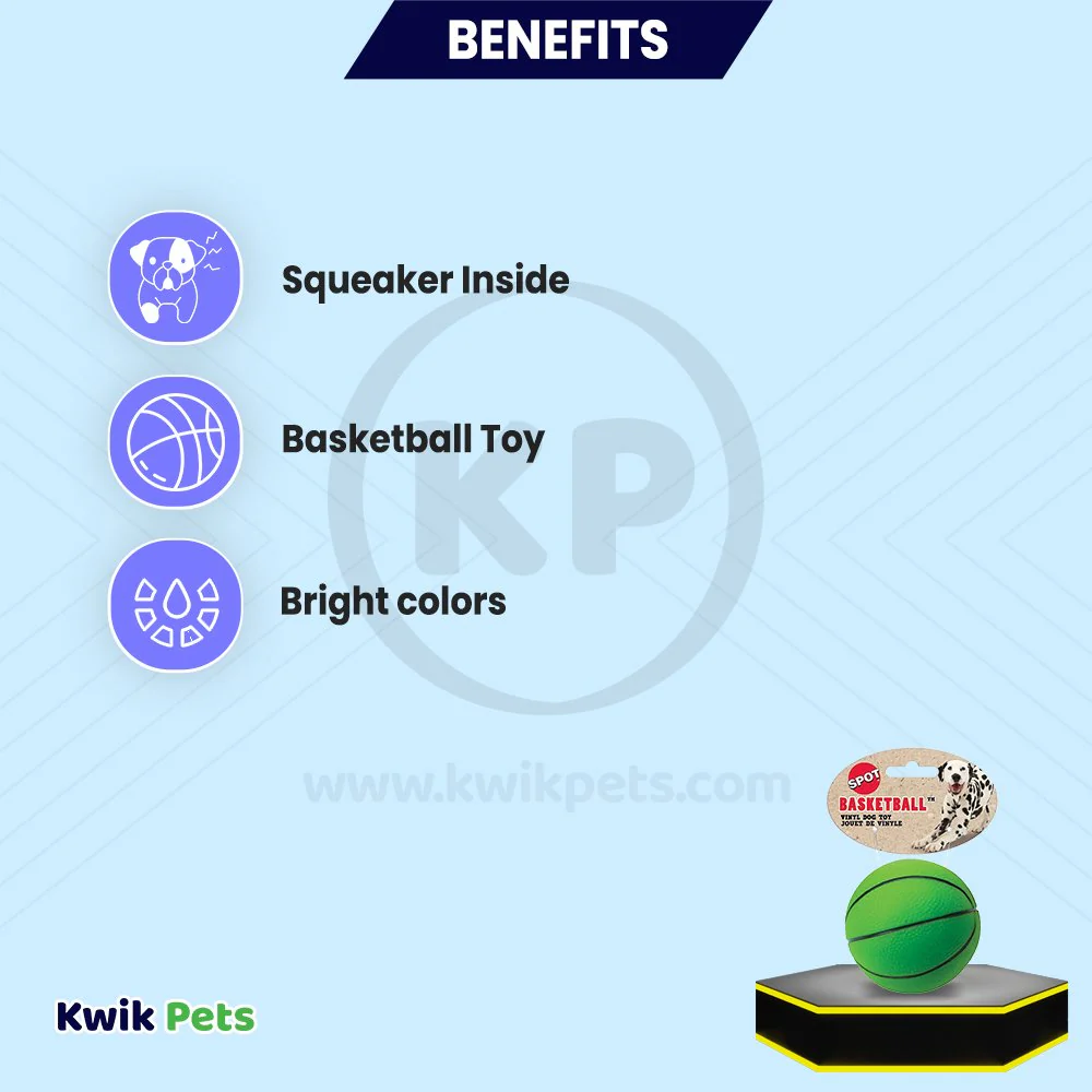 Spot Basketball Dog Toy Assorted 3-in - Image 4