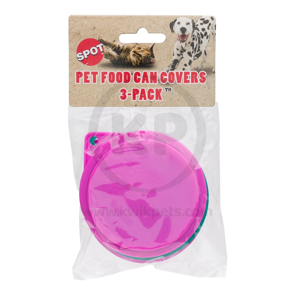 Spot Pet Food Can Covers Assorted 3 Count 3.5-in