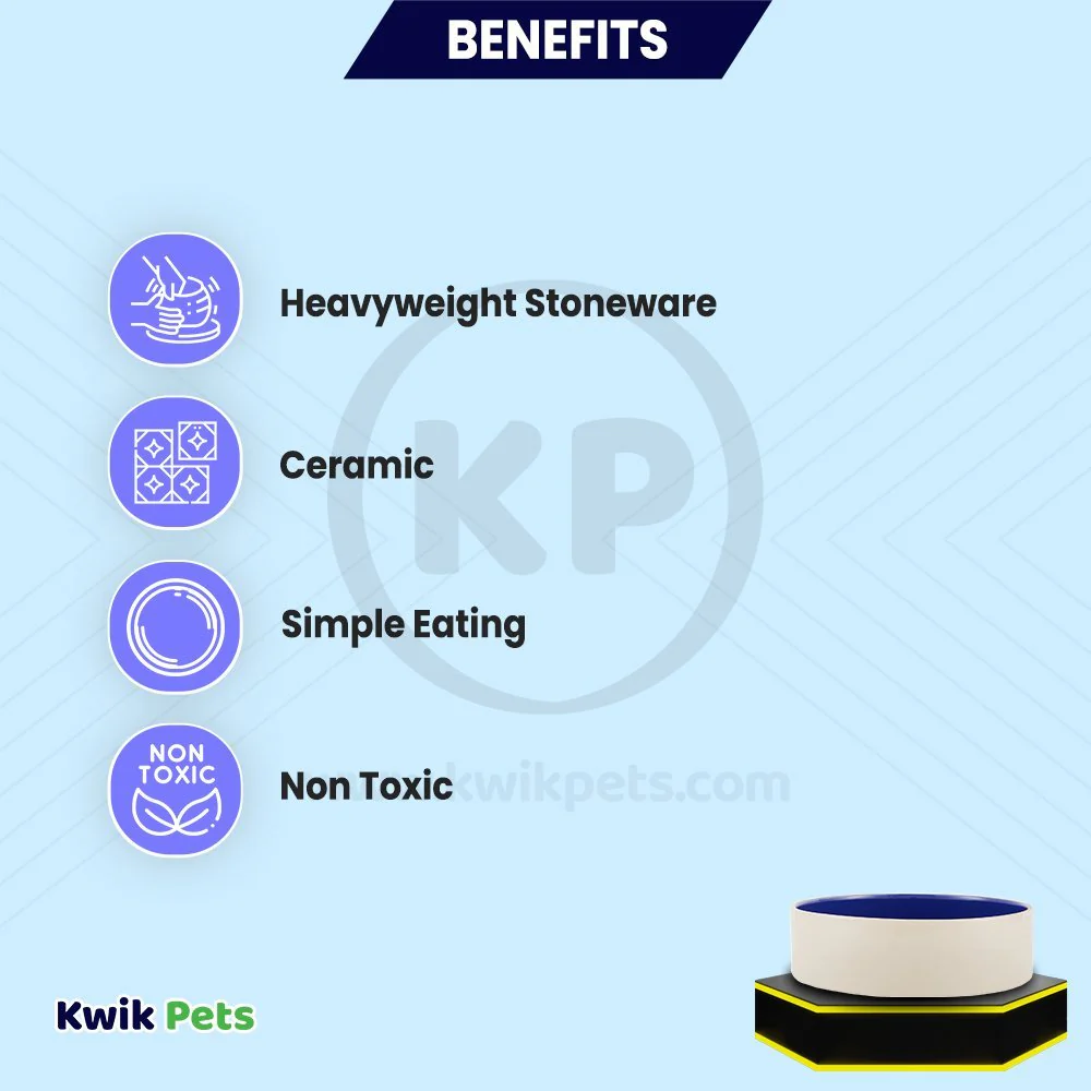 Ethical Pet Standard Crock Dog Bowl Blue 9.5-in - Image 3