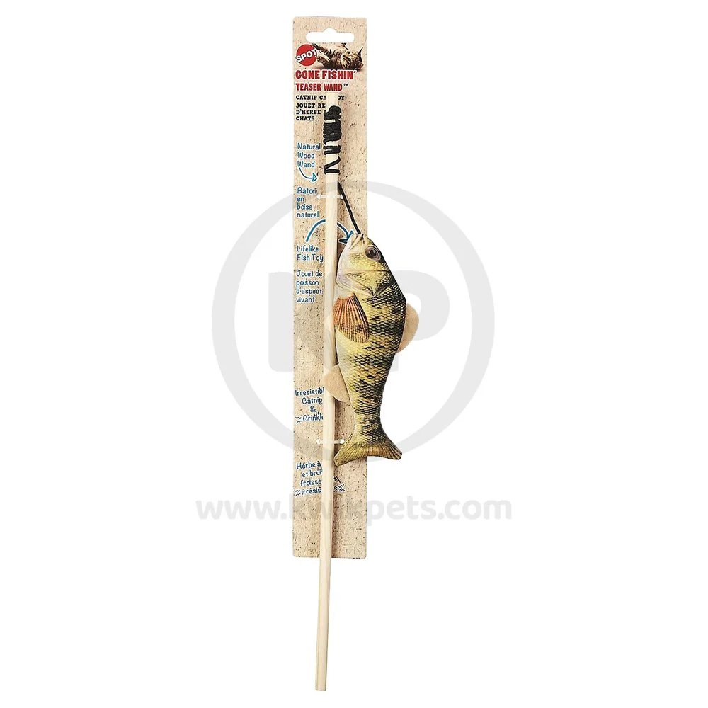 Spot Gone Fishin' Teaser Wand Cat Toy with Catnip Assorted