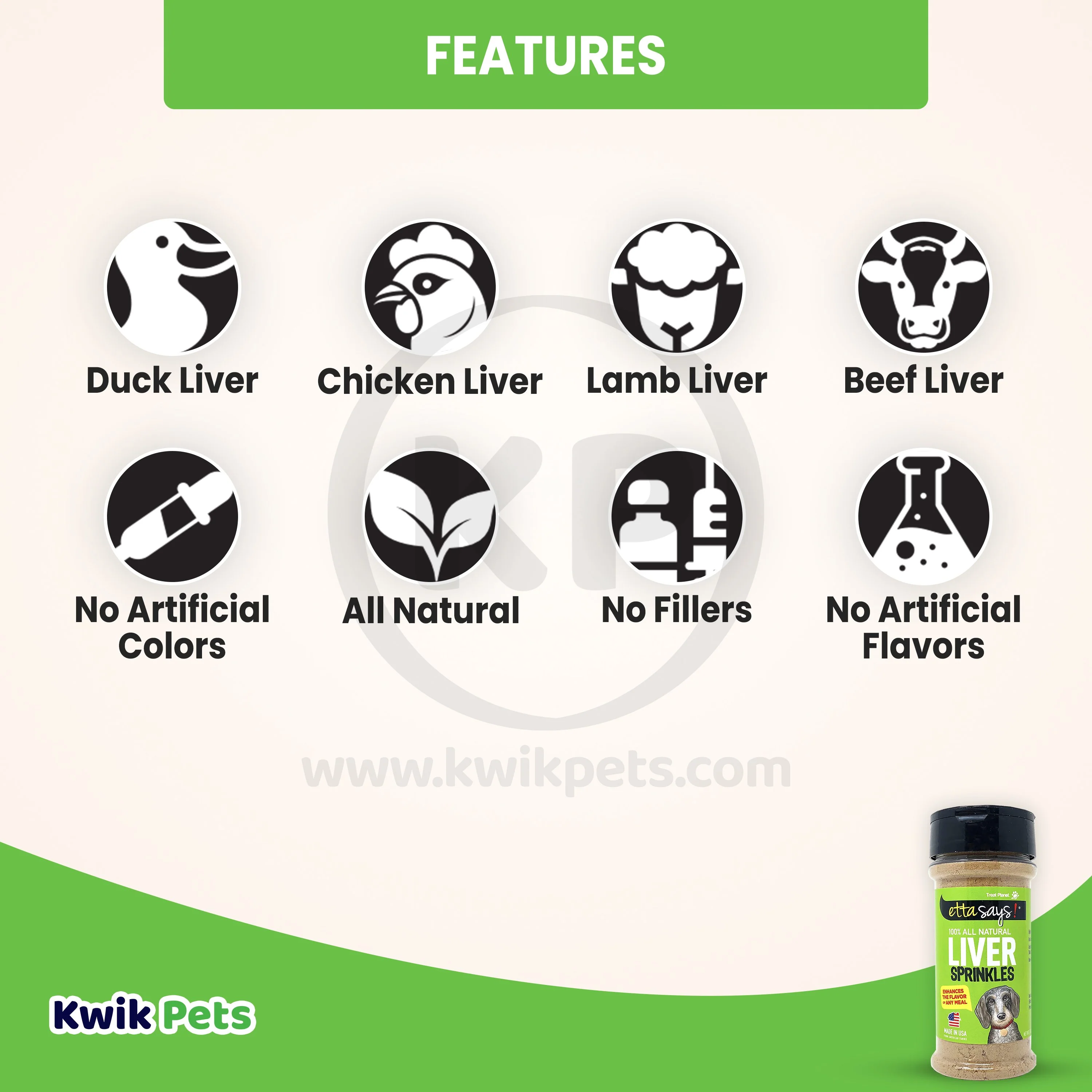 Etta Says! Liver Sprinkles 100% All Natural Dog Food Topper 3.0-oz - Image 3