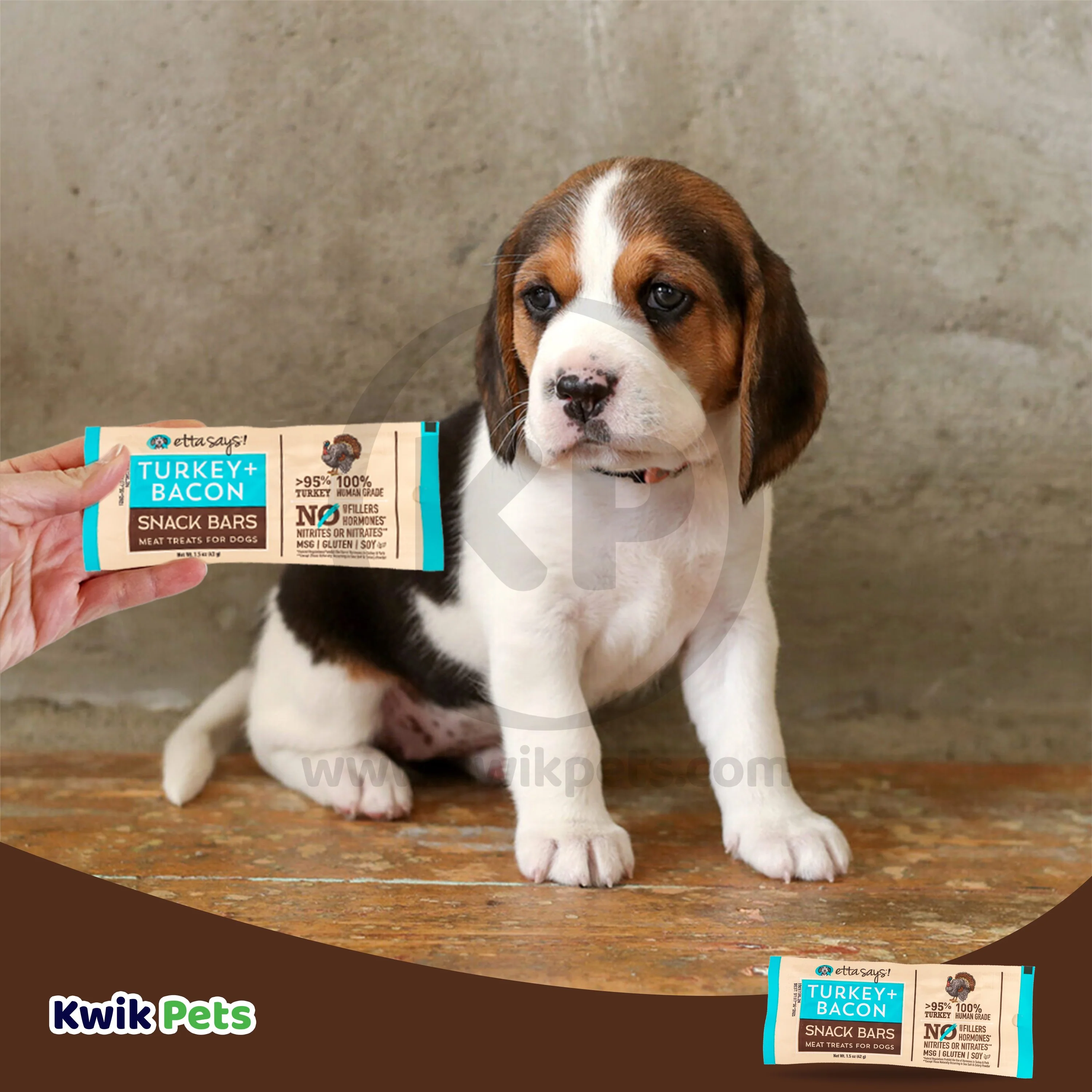 Etta Says! Meat Snack Bar Turkey & Bacon Dog Treats 1.5-oz - Image 6