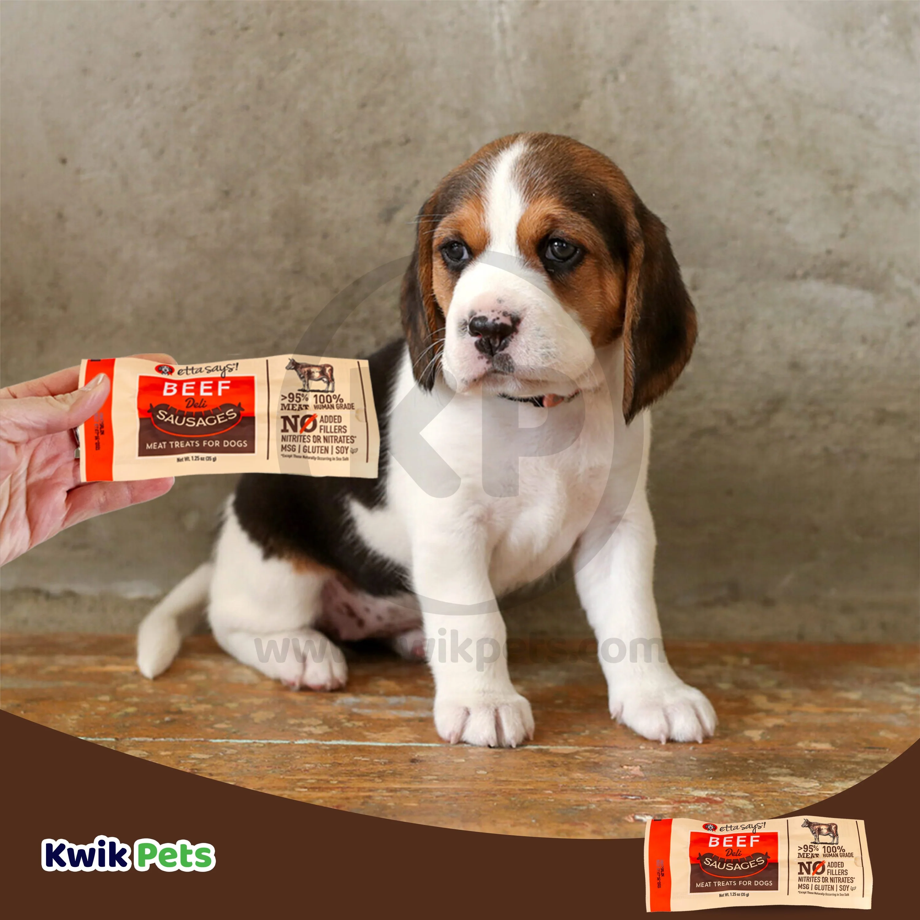 Etta Says! Beef Deli Sausages Meat Dog Treat 1.25-oz - Image 6