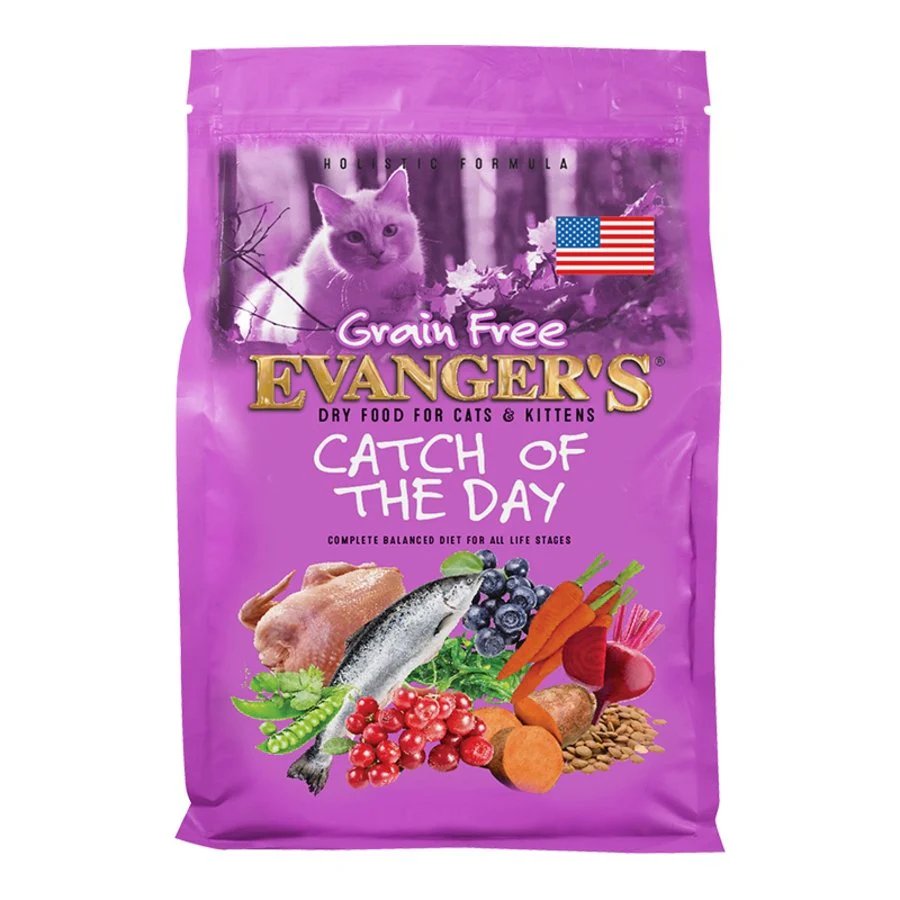 Evanger’s Grain-Free Catch of the Day Cat & Kitten Dry Food 4.4-lb