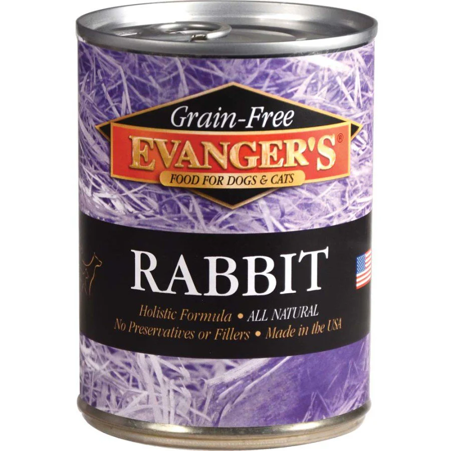 Evanger's Complements Grain-Free Canned Dog & Cat Food Rabbit 12.5-oz