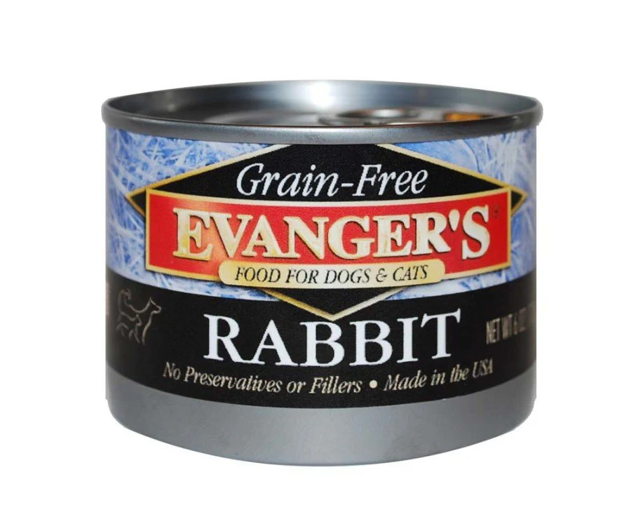 Evanger's Complements Grain-Free Canned Dog & Cat Food Rabbit 6-oz