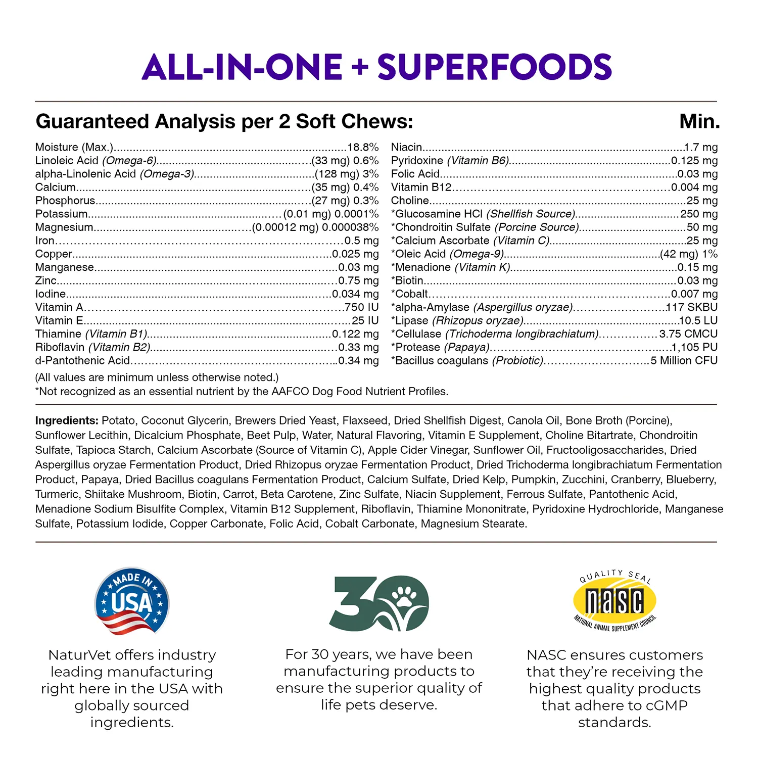 Evolutions by NaturVet All-in-One Plus Superfoods Soft Chews for Dogs 90 Count 7.9-oz - Image 5