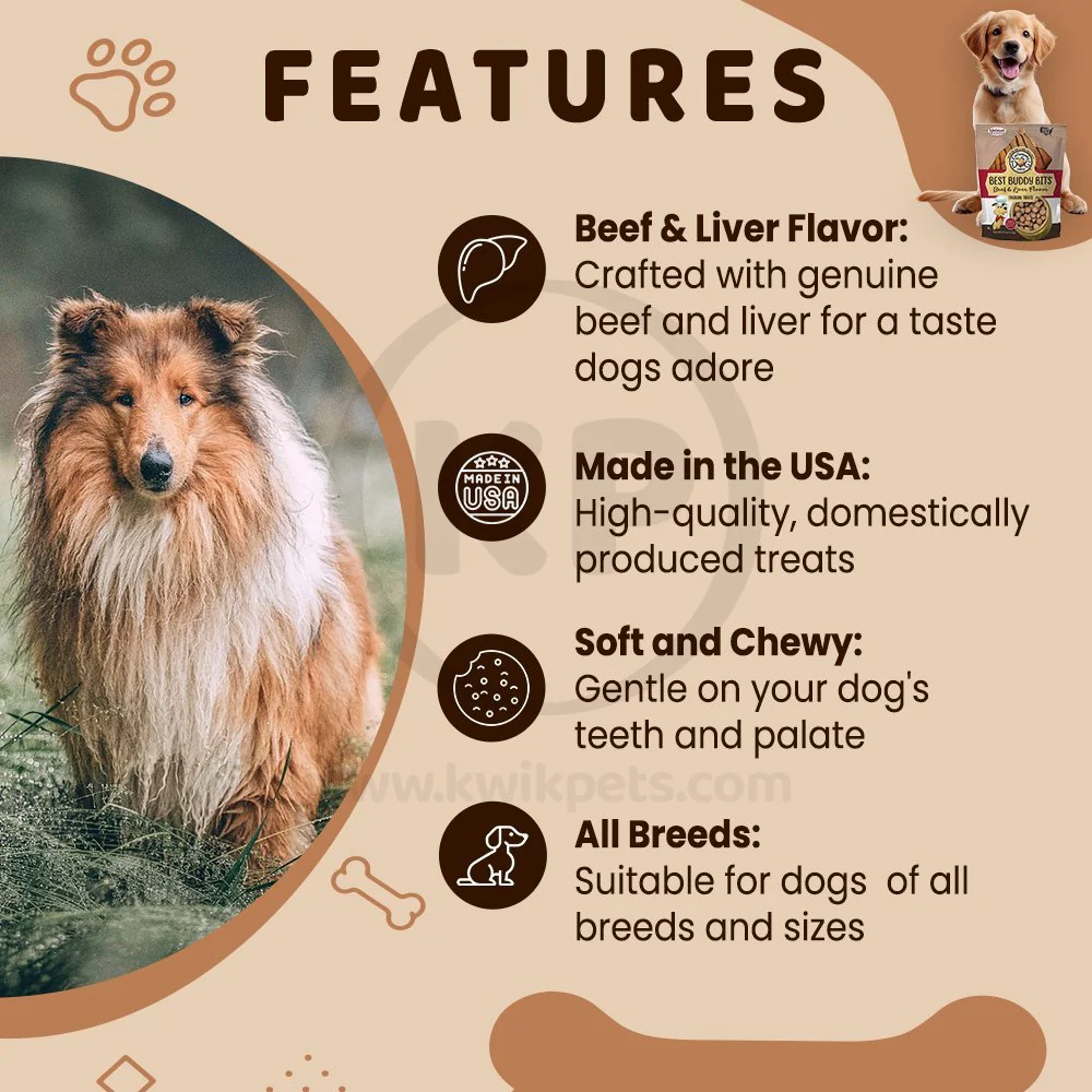 Exclusively Pet Best Buddy Bits Training Dog Treats Beef & Liver 5.5-oz - Image 3