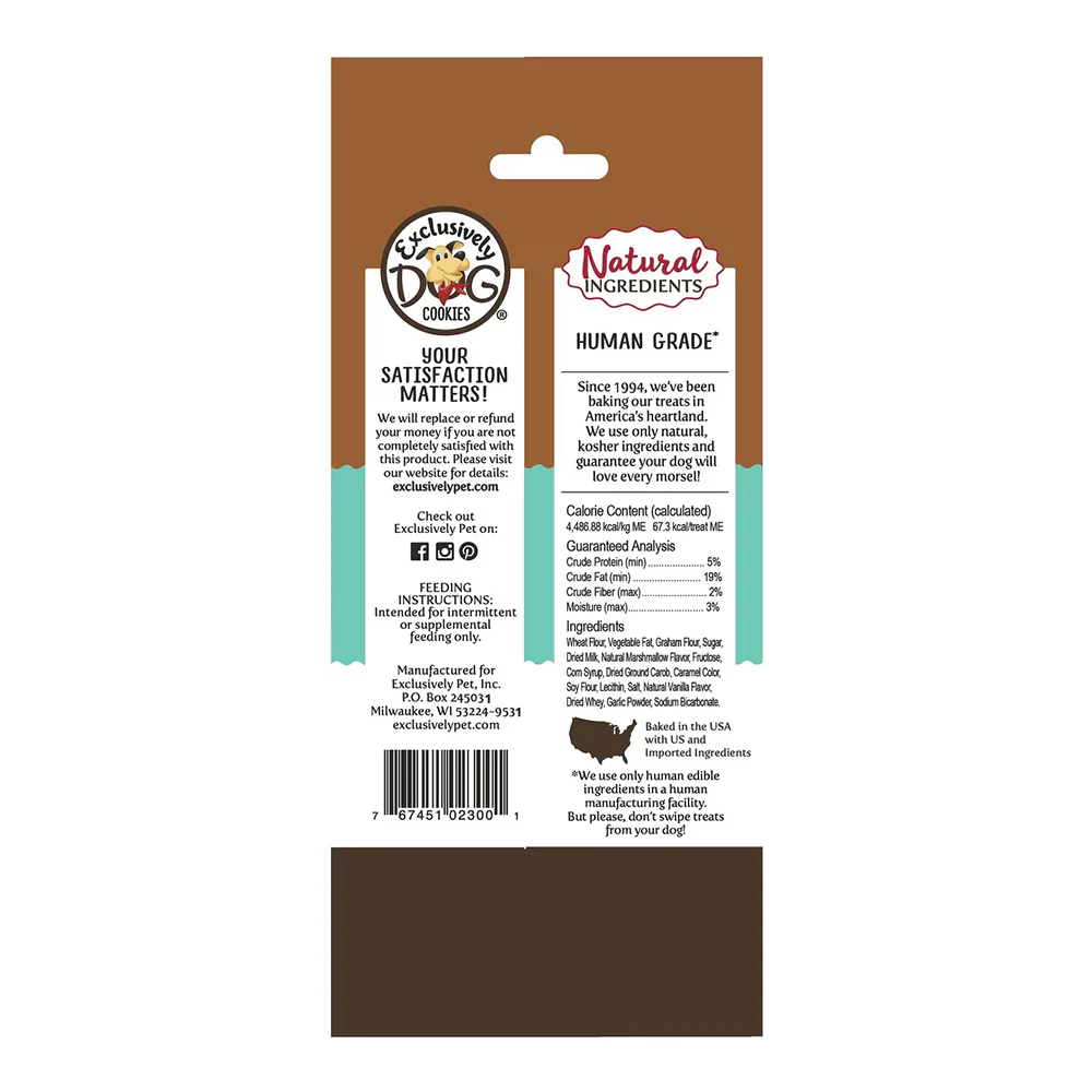 Exclusively Pet S'mores Flavor Sandwich Cremes Dog Treats 8-oz - Image 2